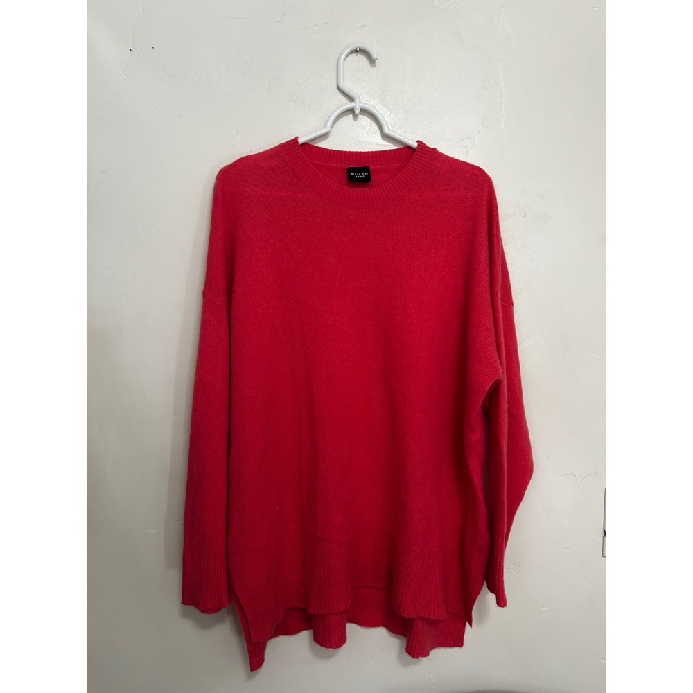 Bitte Kai Rand cashmere blend Oversized Crew Neck Knit Sweater Coral Pink Size M